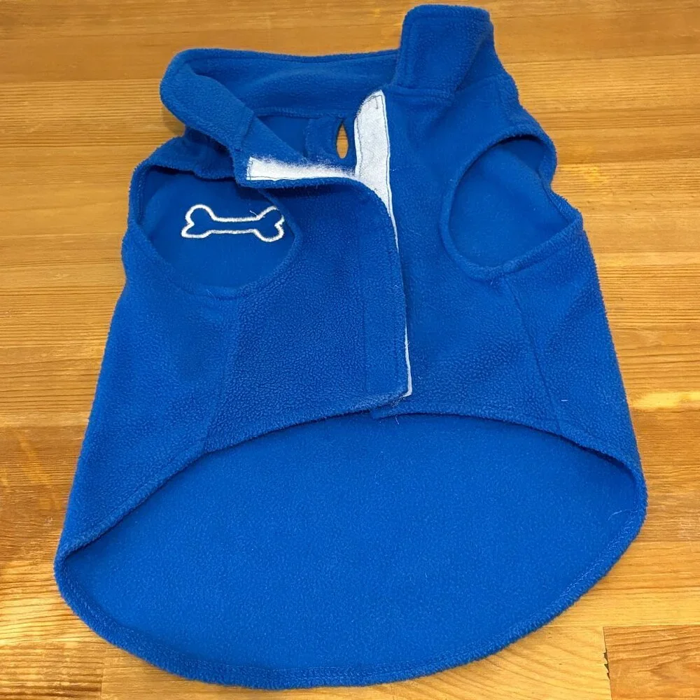 Frisco Ultra lightweight Basic Dog & Cat Velcro Blue Fleece Vest Coat Size L